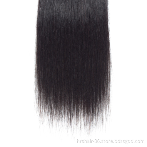 Wholesale 100%  unprocessed professional factory production of high quality natural remy straight virgin brazilian hair bundle